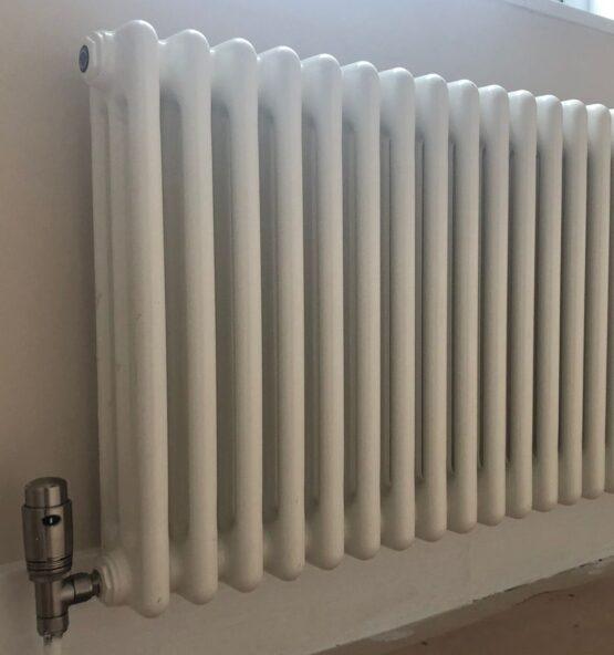 Traditional radiator installation and heating connection