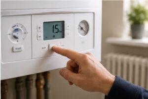 Checking boiler controls and heating system for unusual noises
