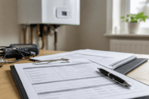 Landlord gas safety paperwork and boiler inspection documents